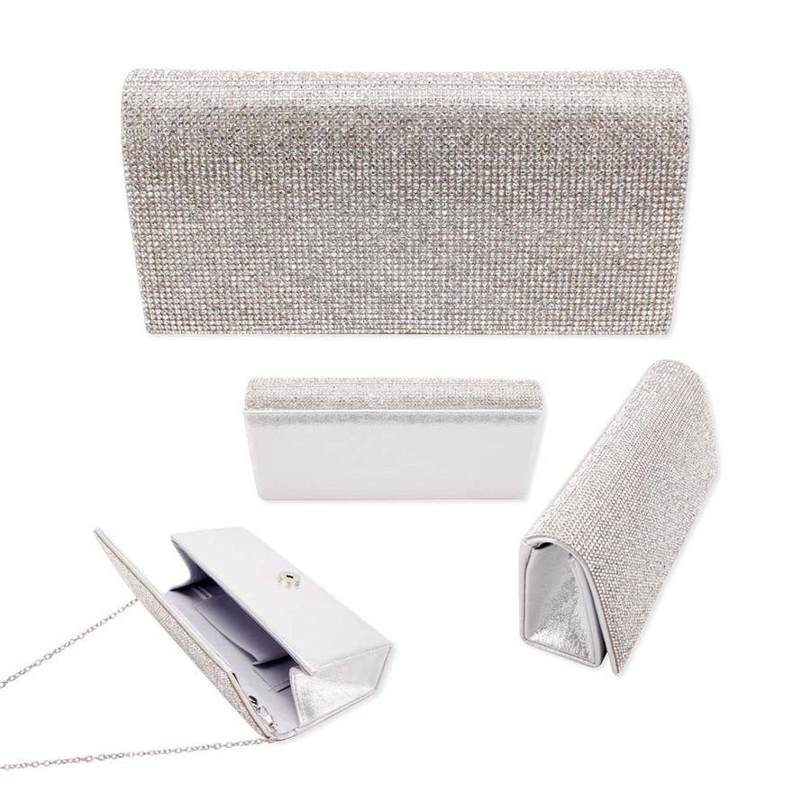 Rhinestone Evening Bag Purse with Chain