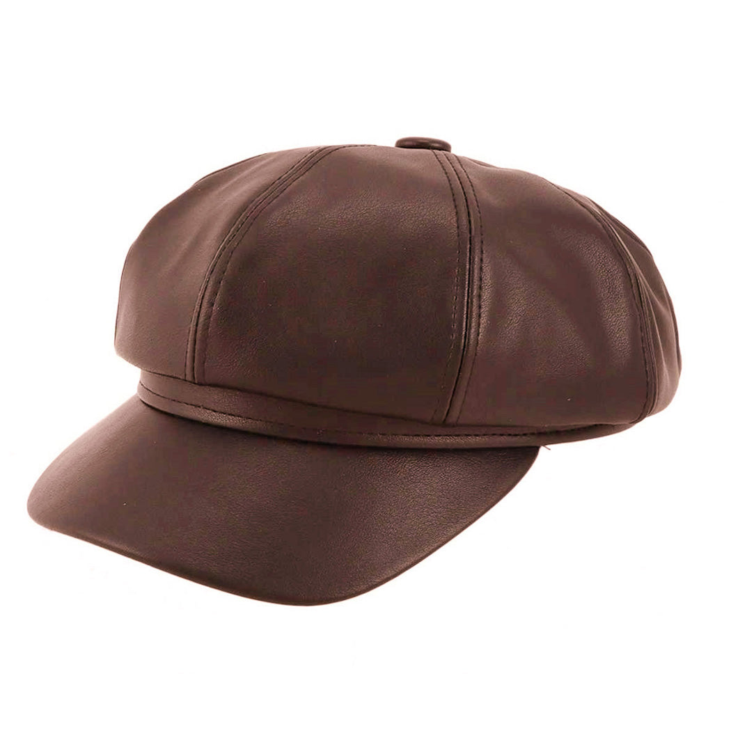 Faux Leather Hat